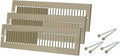PATIKIL 2" x 14" Duct Opening Vent Cover, Toe Kick Vent Cover HVAC Toe Space Register Grille Return Air Grilles for Home Ceiling Wall Floor, Brown-Outer Size: 3.4" x 15.4"