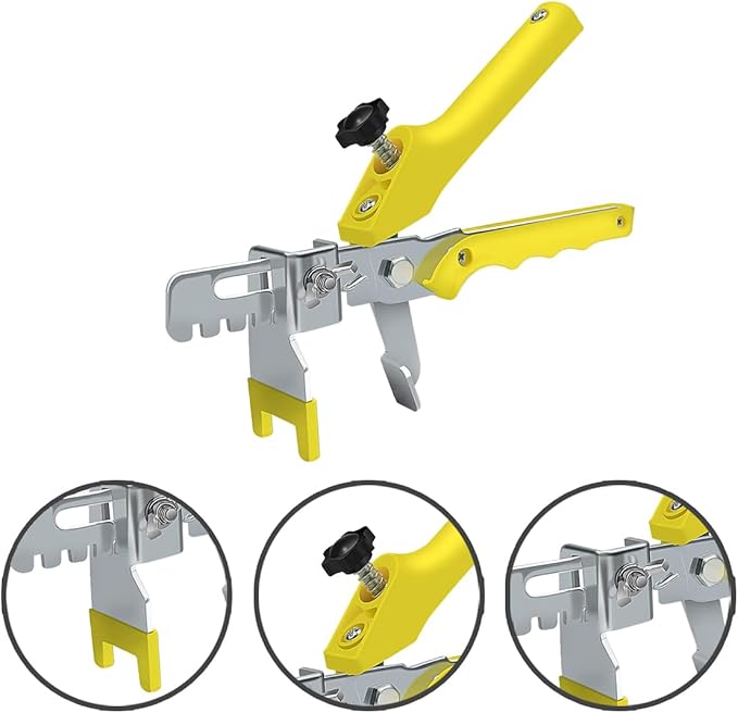 Tile Leveling system Plier Hand Floor Pliers Tiling Installation Locator Leveling System for DIY Ceramic Stone Wall Tile Spacers Adjustment yellow