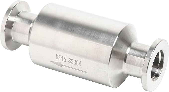 QiiMii KF-16 Vacuum Pump Check Valve, Stainless Steel 304, Non-Return One Way for Vacuum Pump(KF-16 Flange 30mm)