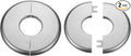 HARFINGTON 2pcs Wall Split Flange 33.5mm/1.3" Self-Adhesive Plumbing Cover Plates ABS Plastic Round Escutcheon Plate Buckle Design for Water Pipe Bathroom Kitchen Decoration, Gray
