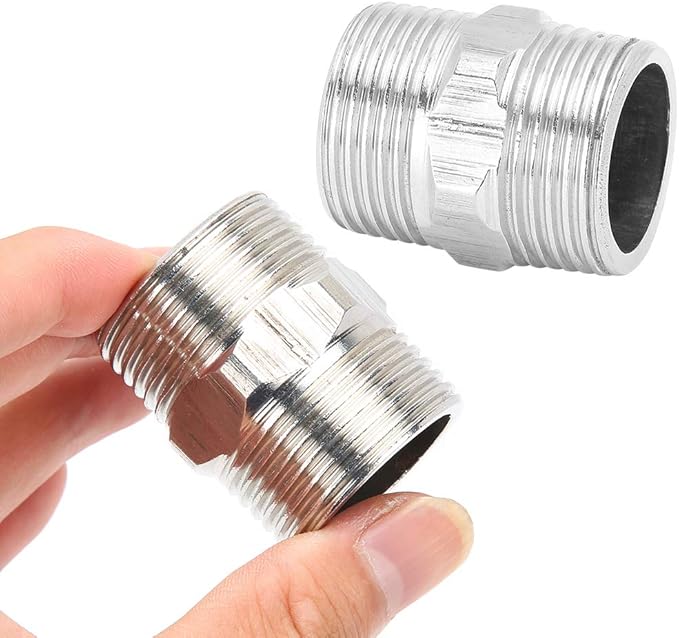 HEEPDD Steel Nipple 1in for Plumbing and Gas Applications Threaded Pipe Male Thread Connector Stainless Bathroom
