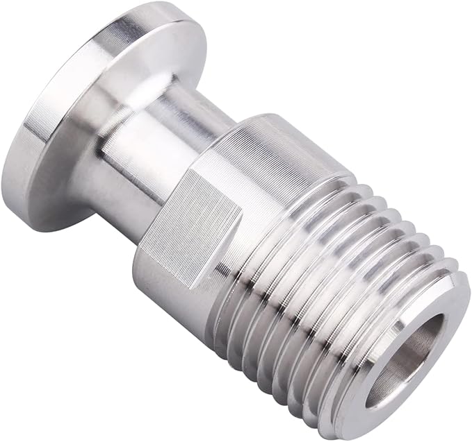 DERNORD 1/2" Tri clamp Adapter to 1/2 inch MNPT Thread Ferrule Sanitary Pipe Fitting