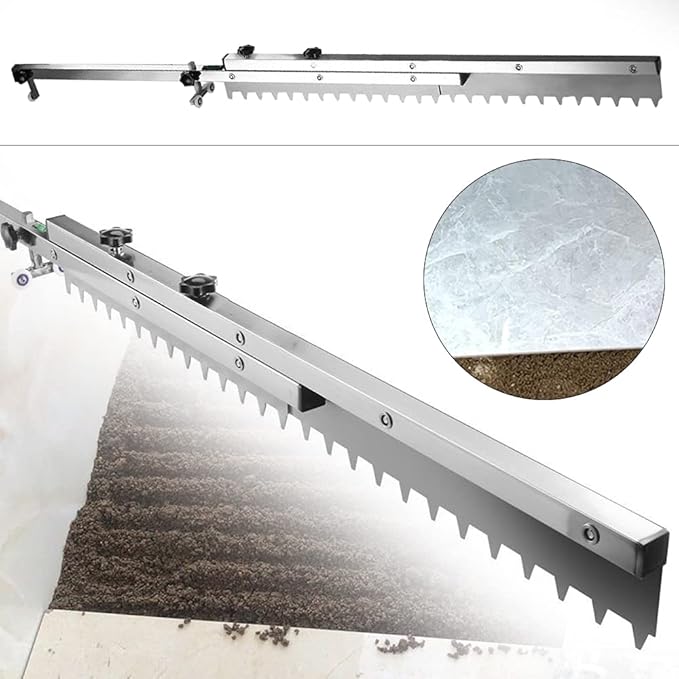 Tile Flat Ash Device, Floor Tile Leveler with Adjustment Knobs, Leveling Flat Sand Tiling Paving Tool, Retractable Gray Paving Tool for Large Wall Tiling Masonry