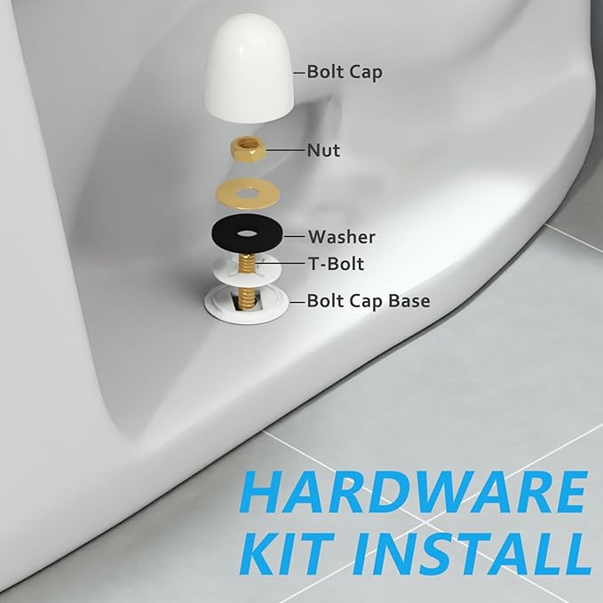 Toilet Flange Extra Thick with Toilet Wax Ring Replacement Kit, Include Wax Ring Bolts PVC Toilet Flange Repair Kit for 3" or 4" Pipes, Fit Toilet Install & Repair