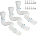 Rain Gutter Downspout Extensions, Flexible Downspout Extender for Rain Water Drainage, Down Spout Drain Extension Extendable from 21 to 68 Inches(3 Pack, White)