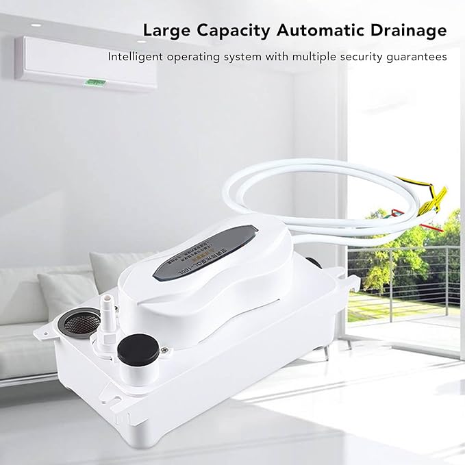 HVAC Water Drain Pumps, Condensate Removal Water Pumps with 600ml Storage Box, Automatic Operation and Stop Function, Ideal for Air Conditioners, Ice Makers