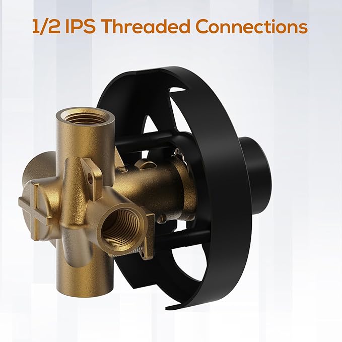 2510 Pressure Balancing Tub and Shower Valve, Compatible with Moen Posi-Temp Trim Kit,1/2-Inch IPS Connections, Four Port,Brass material