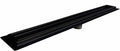 SereneDrains 304 Stainless Steel 40 Inch Tile in Linear Matte Black Shower Drain Kit Floor Long Hair Catcher Strainer Grate Cover Bathroom Insert (Matte Black, 39 Inch)