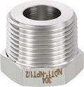 1 Pack 304 Stainless Steel Male to FeMale Adapter, 1" Male NPT x 1/2" FeMale NPT Hex Bushing Reducer for Industrial, Automotive, Fluid Transfer, Home Gardening, Water Treatment