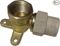 XFITTING 1/2 inch Female NPT x 1/2 inch CPVC Drop Ear Elbow, Brass, 5 Pieces