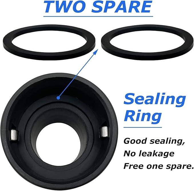 BITOBITOTU 2PCS Camlock Fittings Poly NPT D-300 3" Type D Standard Couplings Cam lock Fittings Polypropylene Cam Groove Fitting Female Camlock with Female Threads (3 inch, Type D)