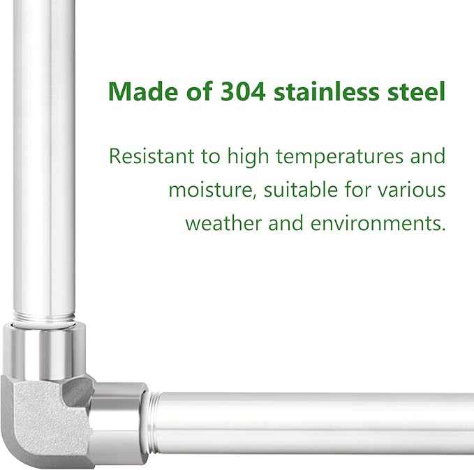 TAISHER 2PCS Stainless Steel Pipe Fittings, 3/4" BSP Male x 3/4" BSP Male Threaded, 8" Length Nipple Cast Pipe