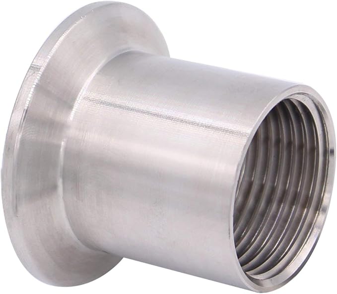 DERNORD Sanitary Female Threaded Pipe Fitting to 1.5 Inch TRI CLAMP (OD 50.5mm Ferrule) (Pipe Size: 1" NPT)