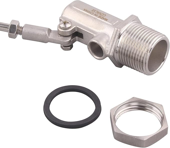 Stainless Steel Float Ball Valves - 3/4” NPT Male Thread Flow Control Float Sensor Valve Automatic Water Level Control Float For Tank Pond Water Tower