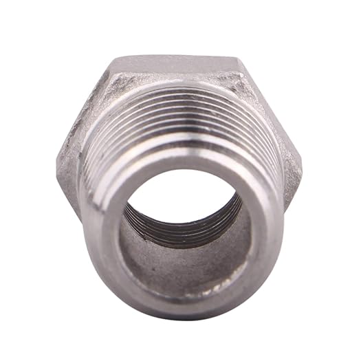 Stainless Steel Reducer Hex Flush Bushing, 1/4" NPT Male 1/8" NPT Female,Reducing Adapter Cast Pipe Fitting (pack of 2)