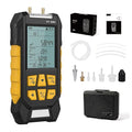 Manometer, Dual-Port HVAC Manometer with 7 Adapters, 10 Units Switch, Data Locking & Storage, Magnetic Back, Gas Pressure Tester, -100~300Kpa, PT530