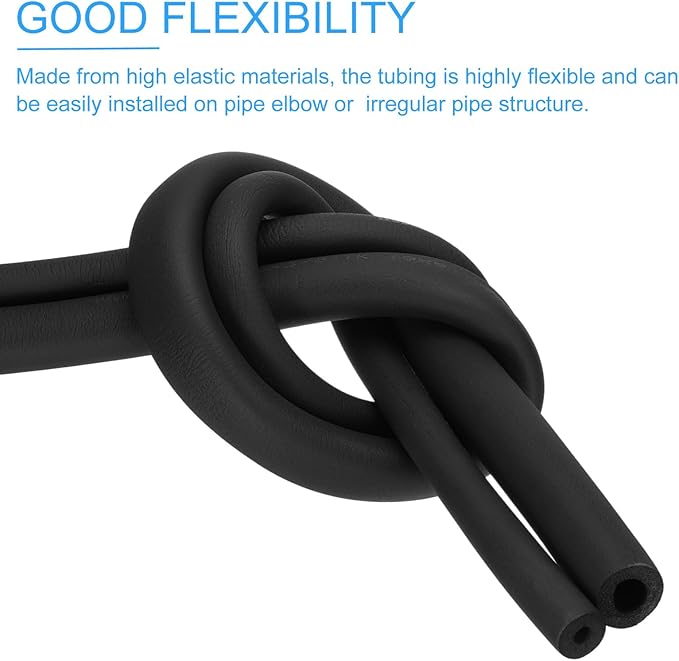 PATIKIL 1"(25mm) ID x 6Ft Pipe Insulation Foam Tube, 3Pcs Pipe Cover Wrap Roll Bar Padding Tubing for Handle Grip HVAC Outdoor Air Conditioner Units