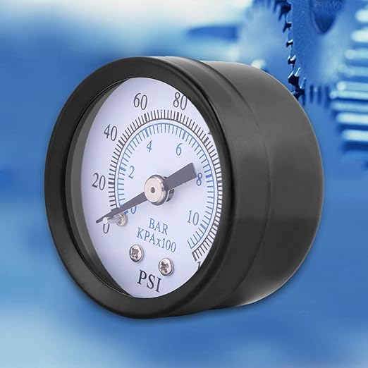 Water Pressure Gauges, 40mm Mini Pressure Gauges 0-160PSI / 0-10BAR Dual Scale 1/8" NPT Thread Indicator Meter for Air Oil Light Fluid Systems