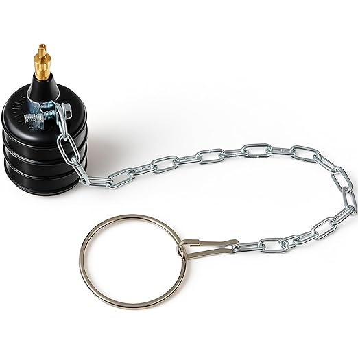 Inflatable Pipe Plug Sewer Test Plug Rubber Plumbing Test Balloon for Sewage Pipeline Inspection(2 Inch,with Ring and Chain)