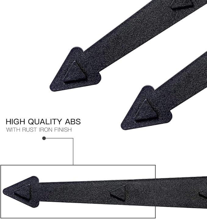 skysen Magnetic Garage Door Decorative Faux Hinges Handles Accents Hardware Kit Black(cxckls-2 Pack)