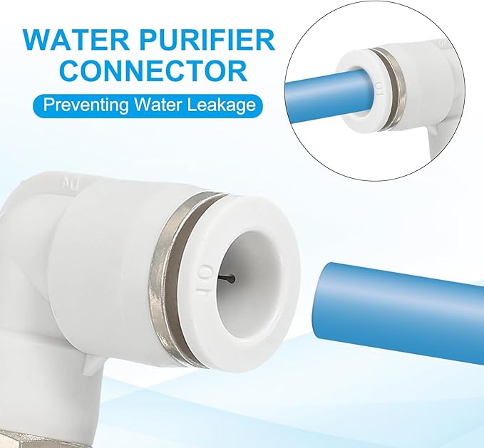 PATIKIL Push to Connect Fitting, 5 Pack Pneumatic Air Elbow Quick Connector 1/8"PT Male Thread x 10mm Tube 90 Degree Connect Tubing Elbow Air Tube Fitting Pneumatic Quick Adapter, White