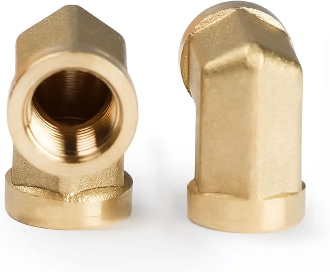 U.S. Solid 2pcs 90 Degree Barstock Street Elbow Brass Pipe Fitting (1/8" NPT Female x 1/8" NPT Female)