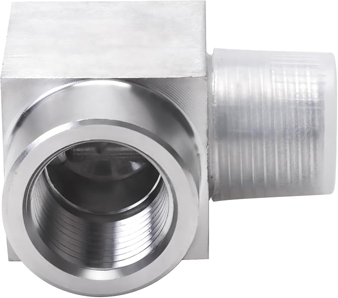 90 Degree Street Elbow - 3/8" NPT Male to 3/8" NPT Female Stainless Steel 304 Heavy Duty Forged Square Barstock Street Elbow Adapter Pipe Fitting (pack of 2)