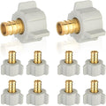 10-Pack HeSun PEX Fittings, 1/2" Pex x 1/2" Female NPT Swivel Adapter, Brass Crimp Fitting for ASTM F1807(PEX1807202)