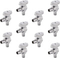 (Pack of 10) EFIELD 1/4 Turn Angle Stop Valve Barb Crimp 1/2" Pex X 1/2" Pex Chrome Plated Brass,(VALVE102-10PCS)