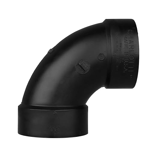 CHARLOTTE PIPE 4 DWV 1/4 BEND HUB X HUB DWV (DRAIN, WASTE AND VENT) (10 Unit Box)