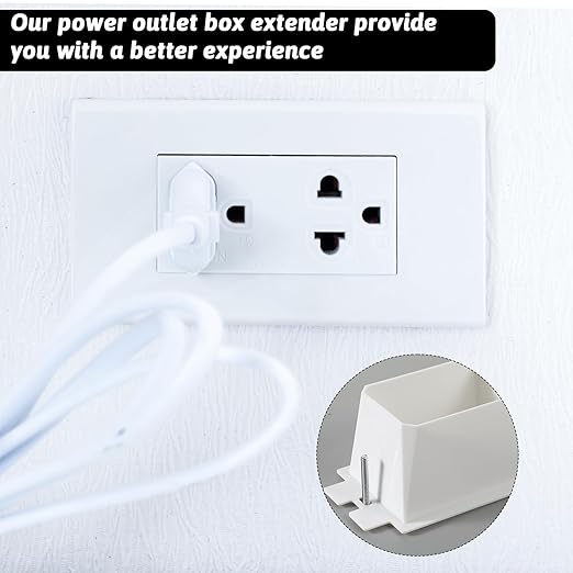 BE1-2 Electrical Outlet Box Extender with 60 Screws, 30 PCS 1-Gang Electric Extension Box Kit Single Gang Weatherproof & Fire Rated PVC Electrical Power Switch Receptacles Accessories