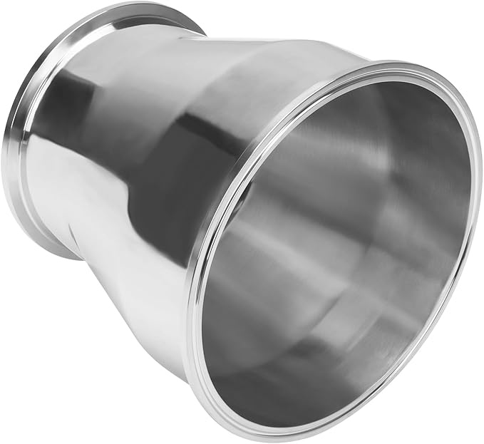 DERNORD Sanitary Fitting Reducer Fitting SUS304 Tri Clamp Ferrule Style 8" Tube OD to 6" Tube OD