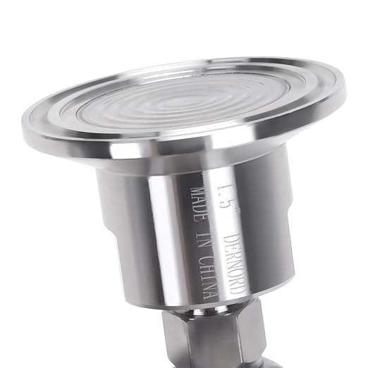 DERNORD Sanitary Pressure Gauge SS304, 2.5" Dial, 0-30 PSI, 1.5" Tri Clamp Bottom Mount