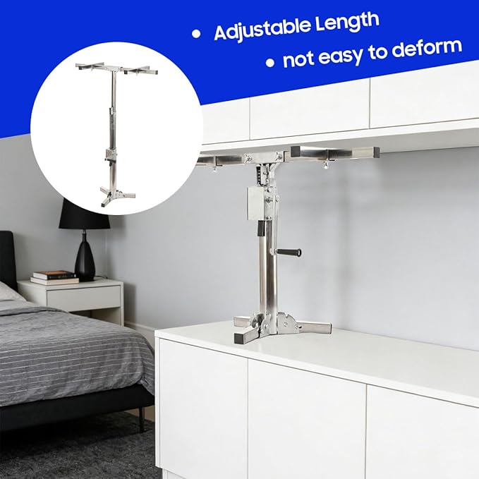Cabinet Lift Jack for Installing Cabinet, Adjustable Third Hand Tool Support System with Load-Bearing 165lbs, Cabinets Installation Tools, Multi-Functional Cabinet Jack (25.6-48 Inches)