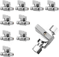 10 Pack Premium Brass 1/4" Compression x 1/4" Compression Angle Valve Quarter Turn Water Straight Angle Valve