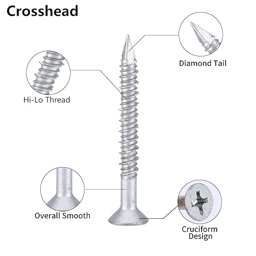 1/4 x 3-1/4" 410 Stainless Steel Flat Head Tapcon Concrete Screw Anchor, for Anchoring to Masonry, Block or Brick (50Pcs/Box)