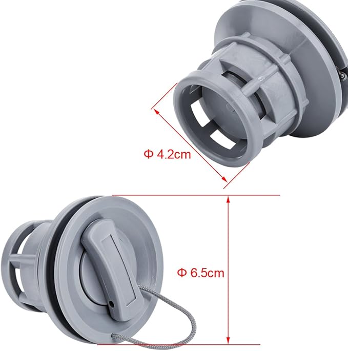 Watris Veiyi Canoe Valve Replacement, 2pcs Inflatable Boat Valve, Halkey Roberts Valve for Inflatable Boat Dinghy