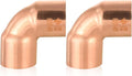 HeSun 200-Pack Copper Fittings, 1/2-Inch Short Radius 90-Degree Copper Elbow, C x C with Sweat Solder Connection
