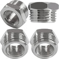 Beduan Brass Water Line Adapter G 1/2 to Compression 3/8 Reducer Hose Pipe Adapter Compression Fitting for Kitchen Bathroom Faucet Supply Hose, Stop Valve Pipe Connector (Pack of 4)