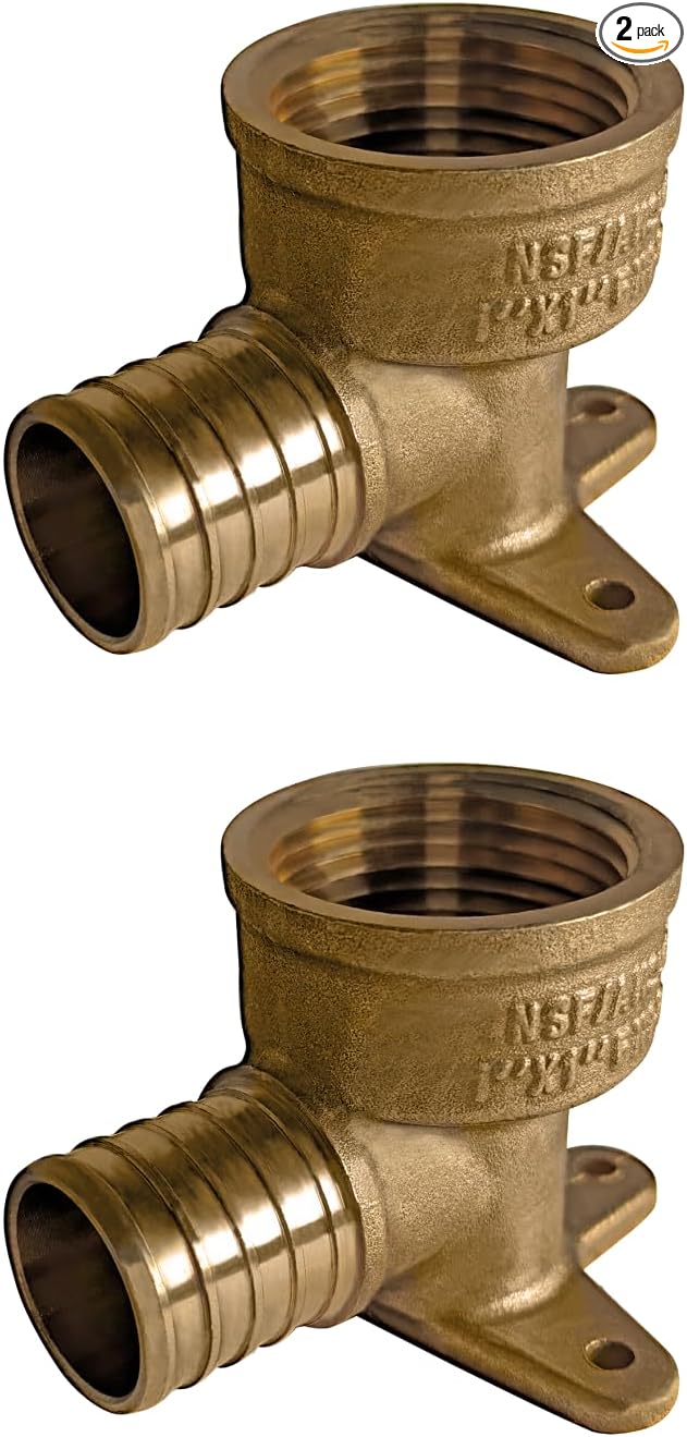 XFITTING 1 Inch Pex x 1 Inch Female NPT Drop Ear Elbow, 2 Pieces