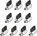1/4" Mini Ball Valve NPT Female X Male Shut-Off Valve, 2-Way Full Port Shut Off Valve, Manual On/Off Control, for Water Air Oil Gas, Industrial & Household Plumbing Applications-10pcs
