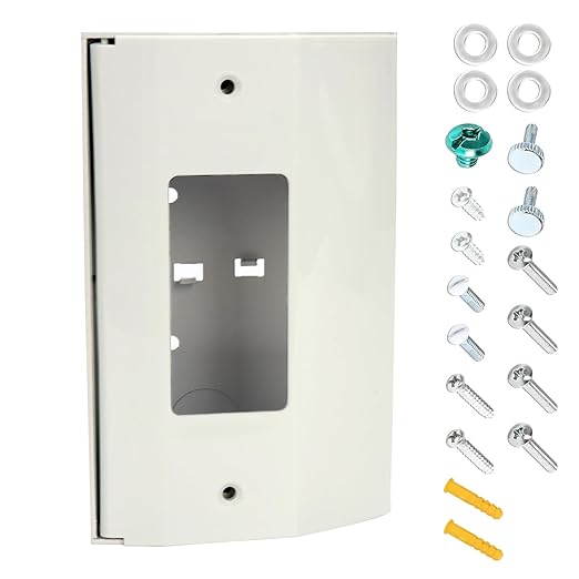 Upgraded GFCI Power Distribution Box Under Cabinet Electrical Box, Replaces Bryant RU270W, tradeSELECT Corner Mount, White Nylon, Pre-Drilled Holes, Compact Wall Mount for Home/Commercial