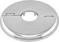 Retrofit Fire Sprinkler Escutcheon Cover Plate 1/2" IPS - Flat 2 Piece Stainless Round Split Flange for Easily Covering Gaps Between Fire Sprinkler Pipe and Ceiling or Wall - 1 PK
