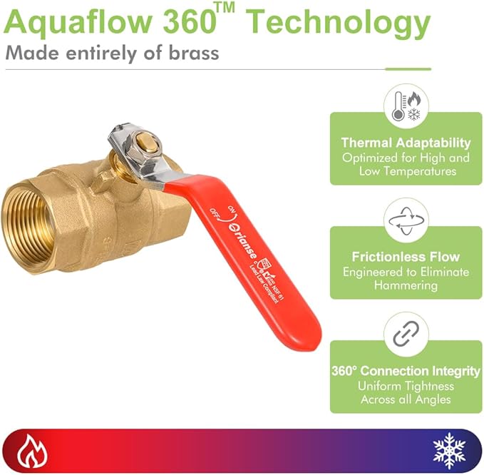 5 Pack 1 Inch Full Port Brass Ball Valve 3/4 Inch FIP Female NPT Threaded,Heavy Duty 150PSI 600 WOG,1/4-Turn Shut Off Ball Valve for Water Oil Gas