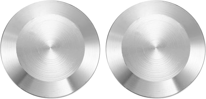 PATIKIL Tri Sanitary Clamp End Cap, 2Pcs 304 Stainless Steel Solid Sanitary Fitting Cap Plug Fits for 3/4"(19mm) Tube OD Ferrule Flange 34mm OD Fitting Clamp, Silver