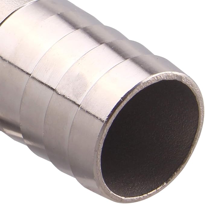 DERNORD 1 1/4" Hose Barb x 1" Male NPT Stainless Steel 90 Degree Elbow- Home Brew Pipe Fitting