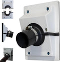 HVAC Wall Penetration & Line-Set Cover Kit, Split AC Line-Set Wall Cover Kit with A Soft Gasket, HVAC Walls Penetration Cover for Indoor & Outdoor Air Conditioner (White, Large) Aperture 2.36 inches