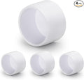 SCH40 PVC Cap 1-1/4 Inch - Fit Standard 1-1/4" SCH40 PVC Pipes (OD Approx. 1.66"), Zernmiarder Furniture Grade Pipe Caps, White Pipe Cover Fittings for Plumbing, DIY, Garden & Furniture - 4 Pcs