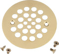 Artiwell 4-1/4“ Shower Strainer Drain Trim Set, Screw-in Shower Strainer Drain Cover, Plastic-Oddities Style Replacement Strainer Grid, Machine & Self-Tapping Screws Included (Champagne Bronze)