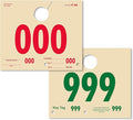 SmartSign 1000-Pack Vehicle Hang Tags, 6" x 7" Double-Sided Car Service Valet Tags with Sequential Numbering 000-999, Dispatch Numbers
